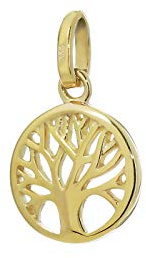 NKlaus Kettenanhänger Baum des Lebens, 925er Sterlingsilber, 10mm 1 Stück | Gewicht 0,8g
