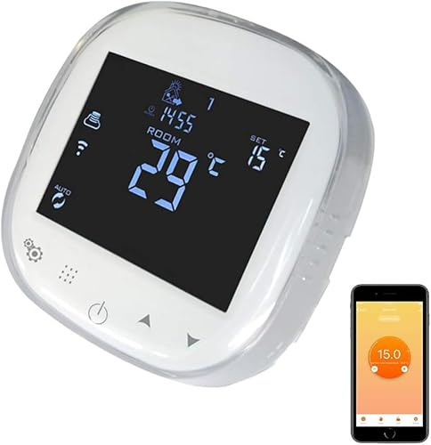KPS Termostato Digital WiFi para calefacción programable Compatible con Alexa, Android, iOS KPS CONFORTLINE CRONO Smart