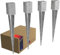 GeZu Impex® Support de Poteau à Enfoncer Galvanisé à chaud Lot de 4 91 x 91 x 750 mm douille piquet cloture bois ancre