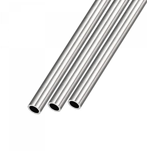 sourcing map 304 Acier Inox Tube (5mm OD x 1mm Paroi T x 300mm L) 3Pcs, Droit Tube - pour Maison Ameublement, Machines
