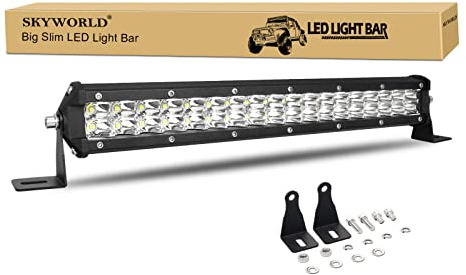 SKYWORLD Slim Spot Led Arbeit Light Bar 15 Zoll 38 CM 108W Lichtbalken | Led Arbeitsscheinwerfer Bar 12V 24V Zusatzscheinwerfer Offroad Scheinwerfer für 4x4 Offroad Traktor ATV UTV SUV LKW