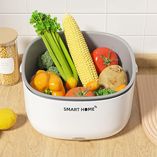 Vegetable Washing Machine with Handle Vegetable Washing Basket Household Kitchen Gadgets Washing Purifier Wireless Rice Wash Basket Cleaner Utensils Bottles Cleaning for Tableware Bottles