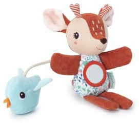 Lilliputiens - Fingerpuppe Stella - Plüsch zur Unterhaltung und Förderung von Babys - Mit Rassel, Spiegel und Knisterpapier - Spaßig und praktisch für unterwegs - Ab 6 Monaten - 83426