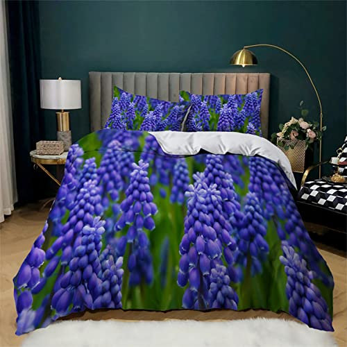 MAQUE Bettwäsche 135x200 - lila Hyazinthe Bettwäsche-Sets mit Reißverschluss - Flauschige Mikrofaser Bettbezug 135x200 und 2 Kissenbezug 80x80 für Jungen