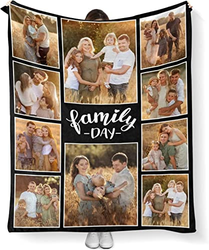 Personalisierte Decke Fotodecke mit Foto & Text | Super Weiche Fleecedecke | Kuscheldecke Personalisiert Geschenke für Geburtstage Jahrestag Weihnachten Halloween für Familie Freunde Kinder (style 11)