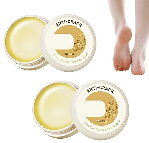 Fengyang® 2Pcs Crema riparatrice delle Crepe del Tallone, Crema Sollievo Pelle Screpolata, Crema per i Piedi Anti-crepa e per le Mani, Crema per la Riparazione Della pelle Screpolata