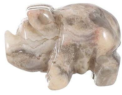 Zerodeko tierische Schweine-Ornamente Pig f?rmige Ornament Kristalldekor Bürodekoration Spielzeug Wohnkultur Mini-Schweinchen-Ornament Schweinchen-Schmuck für den Tisch Modellieren Stein
