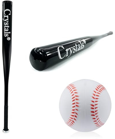 Crystals Aluminium Baseball Bat, Metal Baseball Bat Outdoor for Adults, Heavy Duty Baseball Bat bar Stick, Select from 4 Colours, 32 - Inch