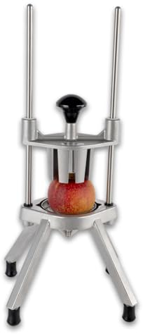 Beeketal 'ATB-1' Profi Gastro Apfelteiler Apfelspalter mit 3 x Messeraufsätzen für 4, 6 od. 8 Apfel Stücke (Max. Apfeldurchmesser: 88 mm)| Metall Apfelschneider mit rutschfesten Füßen und Handschutz