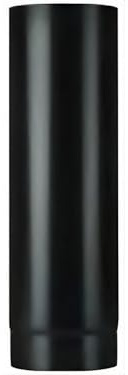 1PEZZO TUBO PER STUFA A LEGNA PORCELLANATO PLUS LIGHT Col. Nero opaco Ï cm. 12x 50