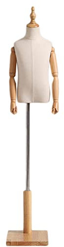 Mannequin-Torso-Körper mit Ständer, 2/4/6/8 Jahre alt, Kleinkind/Kleinkinder/Kleiderform, Halbpuppe, Ausstellungsständer für Kinderkleidung (Farbe: ohne Arme, Größe: 8 Jahre), wunderschöne Landschaf