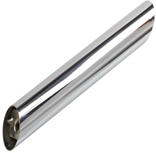 AERZETIX - Lot de 4 Consoles de Bar Inclinées 200 mm Rondes - Pied de Comptoir à Visser - en Métal - Finition Chromée - Diamètre 42 mm - Support Plan de Travail Meuble Cuisine