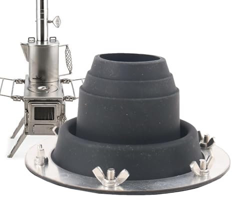 Gato Para Estufa De Tienda - Tapajuntas De Tubo De Silicona | Ventilación De Chimenea Para Horno De Leña, Bota De Tubo De Gato De Techo Flexible, Protección Antiescaldaduras Para Tienda De Campaña Al