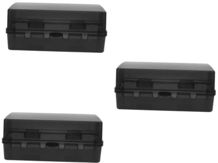 JECOMPRIS 3er-box Wasserdichte Kabelbox Abdeckung Für Außenstecker Wetterfeste Elektroboxen Kindersichere Steckdosenabdeckung Wasserdichte Kabelanschlüsse Plastik Black