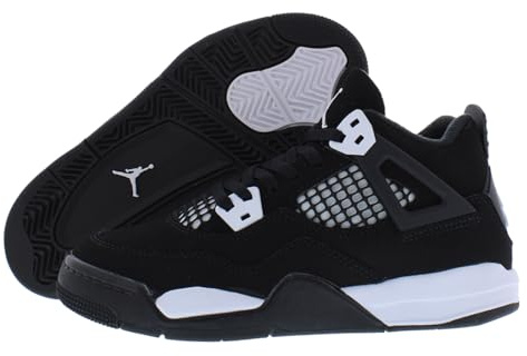 Jordan Little Kid's 4 Retro 'White Thunder' (FV4537 001), nero/bianco-nero., 1.5 Little Kid