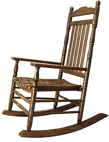 Holz-Schaukelstuhl für Erwachsene, robuster Garten-Schaukelstuhl für Oma, Outdoor-Möbel, mit 175 kg Tragkraft