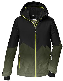 Killtec 42096-000 KSW 383 BYS SKI JCKT Veste de ski fonctionnelle avec capuche et jupe pare-neige pour garçon Noir Taille 176