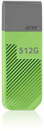 Acer UP300 Clé USB 3.2 Gen 1 - Vitesse de Lecture jusqu'à 120 Mo/s - 512 Go Noir