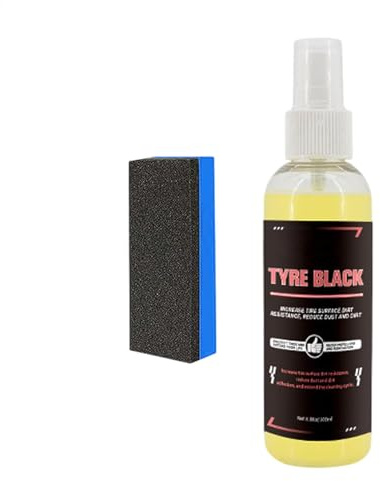 Spray abrillantador para neumáticos de coche, resistente al agua con aplicador, protección UV de larga duración, nutrición profunda, material brillante para coche, 100 ml