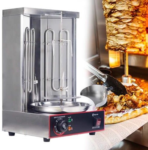 GLJTUO Máquina De Parrilla Eléctrica para Shawarma, Asador Vertical, Parrilla para Pollos, Uso Doméstico En Restaurantes Y Cocinas,