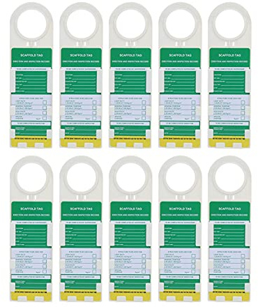Cocoarm Industrial Scaffold Safety Tag Holders, 10 Pack, ABS Plastic, Locking Signs for Scaffolding Maintenance and Security