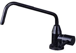 Edelstahl G1/4 Wasserfilter Wasserhahn für Osmoseanlage Küchenarmatur mit schwarzem Wasserhahn