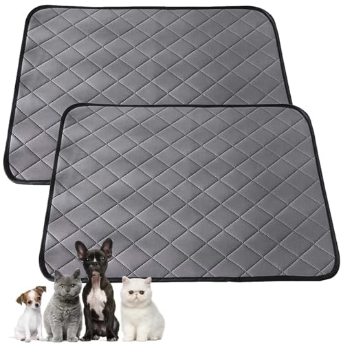 GBKDQQ 2 Stück PIPI Pads für Meerschweinchen Und Kaninchen, 120x60cm Wasserdicht Und Waschbare Hundetrainingsunterlagen, rutschfeste Wiederverwendbare Käfig Einlagen Für Welpen, Katzen Und Kleintiere