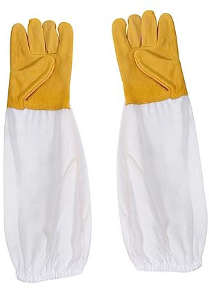 NUOBESTY Apiculture Blancs Peau De Mouton Résistants Aux Piqûres Protection Sécurité Pour Travaux Domestiques Ou Extérieurs Unique