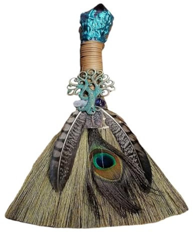 INOOMP Escoba de Bruja Wiccan con Diseño Único para Decoración de Altar y Colgante de Coche Accesorio Chic y Práctico para Ritual y Adorno