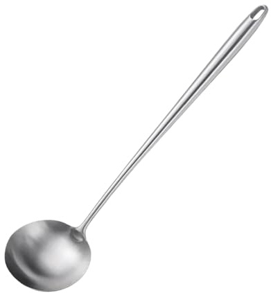 Ciieeo Mestolo in Acciaio Inox da Cucina Cucchiaio in Acciaio Inox Antiruggine Utensile da Cucina Ergonomico Manico lungo Facile da Pulire e Pratico per Uso Quotidiano
