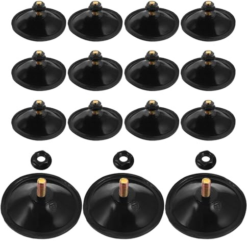 Cabilock 15piezas Gancho de Ventosa con Rosca Ventosas Fuertes de Pvc Negras para Baño Mesa Ventana Soporte Adhesivo Extrafuerte