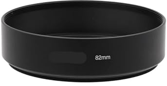Compatibile con fotocamere - Paraluce universale standard in metallo nero a vite da 82 mm