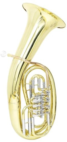 Bb Euphonium Professionelles Euphonium 4 Flache Tasten Messingkorpus Tenorhorn Dreifach Mit Koffer Handschuhen Riemen(Type6 980)