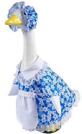 Genérico Vestidos para Gansos | Decoración Primavera Pastoral Con Sombrero | Vestuario para Gansos de Jardín - para Bodas Navidad Fiestas de Vacaciones Jardín Patio Césped Puerta Primavera Pastoral