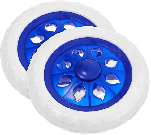 HORIALENCE Shopping Cart Wheels with 2pcs for Hand Truck Replacement and Pu Material Rot and Puncture Resistance, Heavy Duty Utility Cart Wheels Grocery Trolley for Shoppers