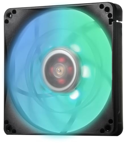 Silverstone Sst-FW124-Argb - FW Series Leiser Computer-Gehäuselüfter, 120 mm PWM, Transparente Klinge mit Schwarzem Rahmen, Kugellager, Argb LED