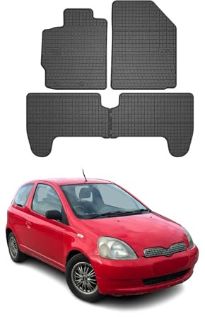 OMAC Fußmatten für Toyota Yaris 1999-2005 Gummi 4tlg Schwarz