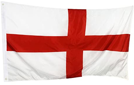 150x90cm England Fahne mit 2 Metallösen für Innen- und Außenbereich, leuchtende England Nationalflagge für Sportveranstaltungen, Partys und Paraden