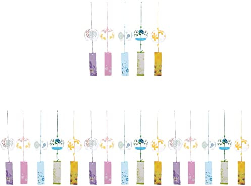 DECHOUS 20pezzi Campane Eoliche Trasparente Da Pendenti Decorativi Per Giardino e Casa Per Cortili e Patii Design Elegante e Resistente