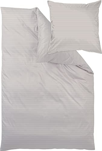 Curt Bauer Bettwäsche Bente Mako-Brokat-Satin Natural Größe 135x200 cm (80x80 cm)