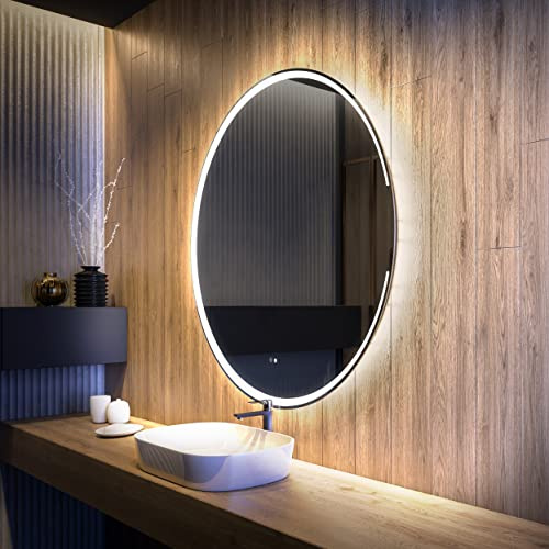 Artforma Badspiegel 100x100 cm Rund OKR000 x49, Ohne Rahmen | Spiegel Rund, 100x100, Wandspiegel Nach Maß, Runder Spiegel auf Individuelle Bestellung Gefertigt, Modernes Design