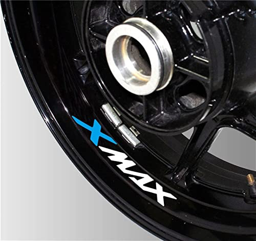 HIMNIL wasserdichte Rad-Aufkleber Für Motorradreifen, Reflektierende Streifen-Aufkleber Für Yamaha Xmax Felgenaufkleber (Color : D)