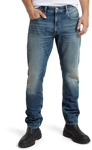 G-STAR Mosa raka jeans för män, Blå (Antik Faded Lago Blue D23692-d434-g354), 26W / 32L