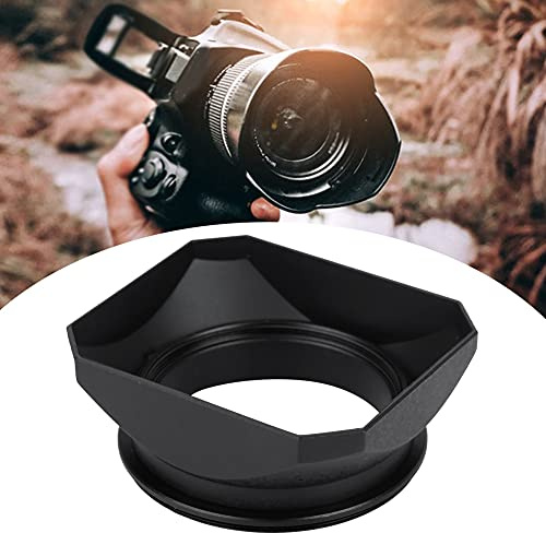 BROLEO Portable 55MM/58MM Square Lens Hood 1pc Outdoor Mirrorless Black Camera for Daily Mobile Cameras (58MM)