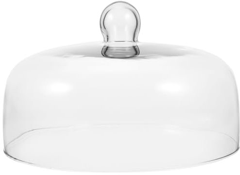 Amosfun Cloche Alimentaire en Verre pour Gâteau, Couvercle Transparent