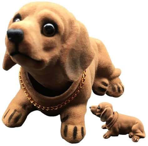 Armaturenbrett-Wackelköpfe, Wackelkopf-Dackel,Dackel schüttelnder Kopf Spielzeug Armaturenbrett - Lustige Hundefigur, Autodekoration für den Schreibtisch, Hundeliebhaber,