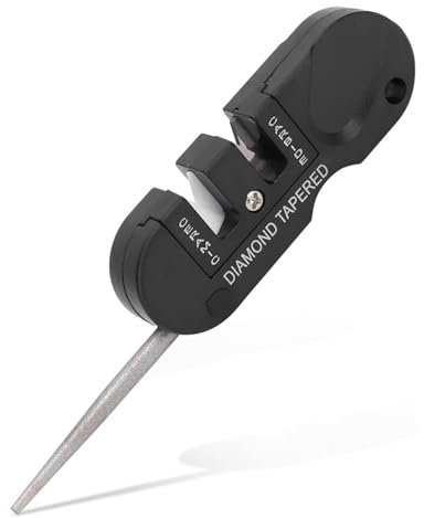 Pocket Knife Sharpener, Knife Sharpener, Outdoor Knife Sharpener, Sharpening Rod, Survival Tool, Portable Whetstone, Multi Sharpener Tool, Suitable for Most Blade Types for Outdoor Equipment, Pack of