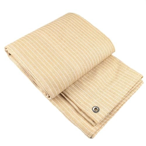 YXINAER Seitenmarkise Ausziehbar Verdicken Sie beige Balkon Sichtschutz Hinterhof Garten Zaun Mesh Outdoor Markise Wohnung Terrasse Sichtschutznetz(1.2x5m)