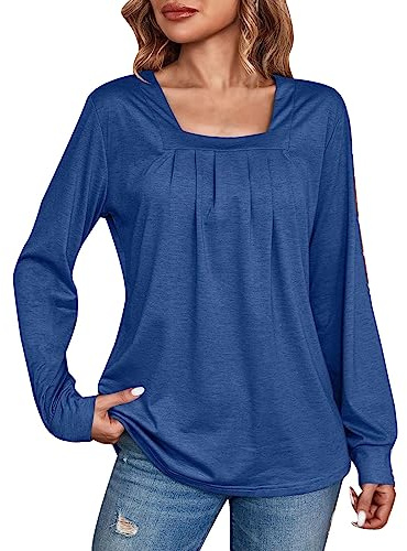 Uwdiohq Offerte di Oggi Top Manica Lunga Donna Maglietta Scollata Magliette Paillettes T Shirt Oversize Camicia Bianca Maglia Cotone Manica Lunga Warehouse Clearance