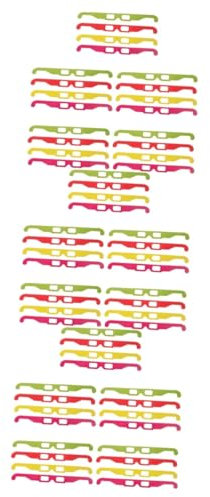 ARTIBETTER 60 Pièces Lunettes De 3D Montures De Lunettes en Carton 3D Lunettes 3D pour Enfants Verres en Carton pour Enfants Verres en Carton 3D Pet